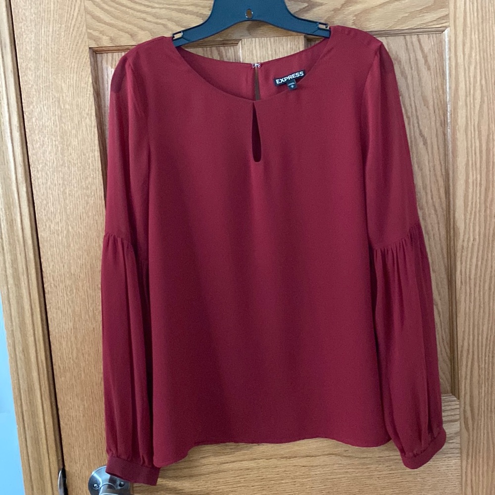 Red mesh top